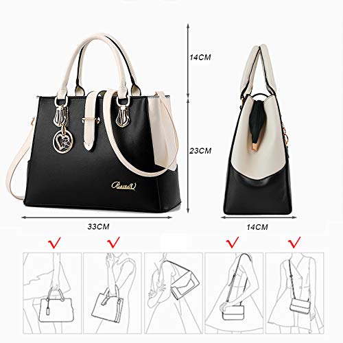Purses and Handbags for Women Tote Shoulder Crossbody Bags with Long Strap Detachable - Image 3