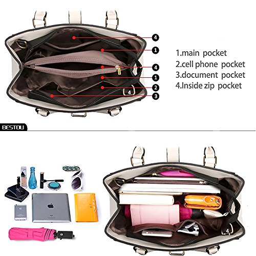 Purses and Handbags for Women Tote Shoulder Crossbody Bags with Long Strap Detachable - Image 6