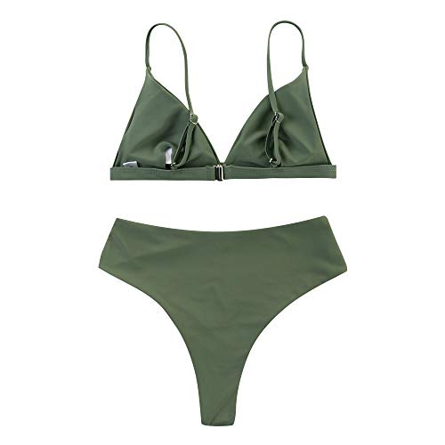 RUUHEE Women Stripe Printing Padded Push up 2 Piece Bikini Sets Swimsuits - Image 4