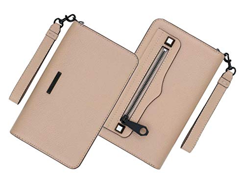Rebecca Minkoff Regan Universal iPhone Plus Leather Wristlet Wallet, Nude
