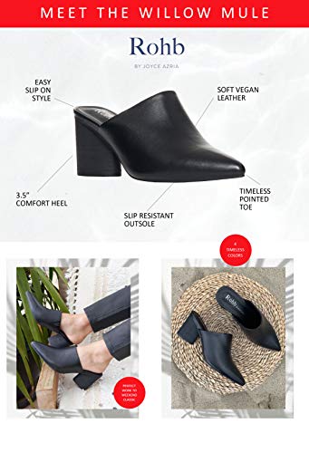 Rohb by Joyce Azria Willow Pointed Toe Block Heel Women’s Slip On Backless Boot Mule/Clog - Image 7