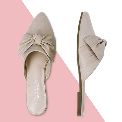 SANDALUP Mules Women Shoes w Pointed Toe and Elegant Bowknot - Image 4