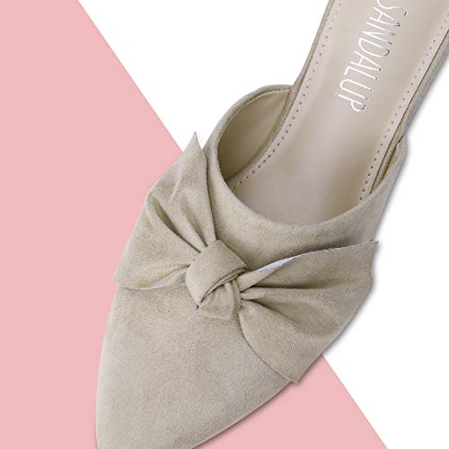 SANDALUP Mules Women Shoes w Pointed Toe and Elegant Bowknot - Image 5