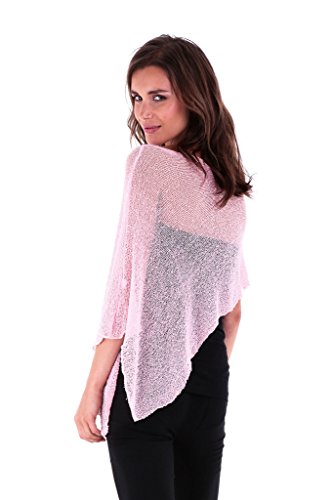 SHU-SHI Womens Sheer Knit Poncho Shrug Lightweight Cover Up One Size Fits Most - Image 5