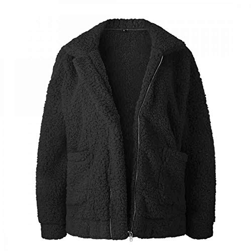 YYW Jackets for Women,Casual Fleece Fuzzy Faux Shearling Warm Winter Oversized Outwear Jackets Shaggy Coat - Image 5