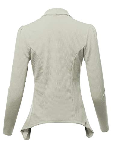 SSOULM Women's Long Sleeve Classic Draped Open Front Lightweight Blazer SAGE XS - Image 4