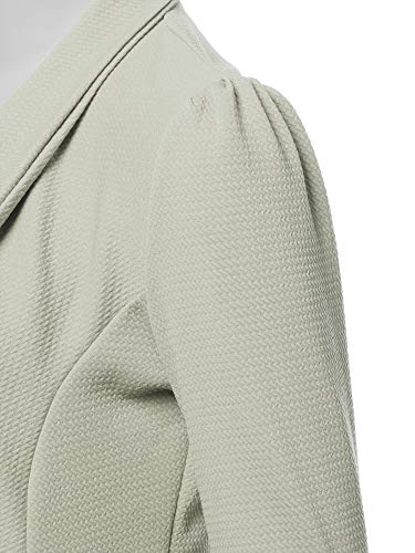 SSOULM Women's Long Sleeve Classic Draped Open Front Lightweight Blazer SAGE XS - Image 5