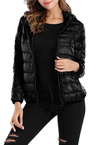 Sarin Mathews Womens Packable Ultra Lightweight Down Jacket Outwear Puffer Coats - Image 3