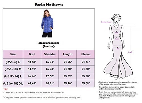 Sarin Mathews Womens Packable Ultra Lightweight Down Jacket Outwear Puffer Coats - Image 8