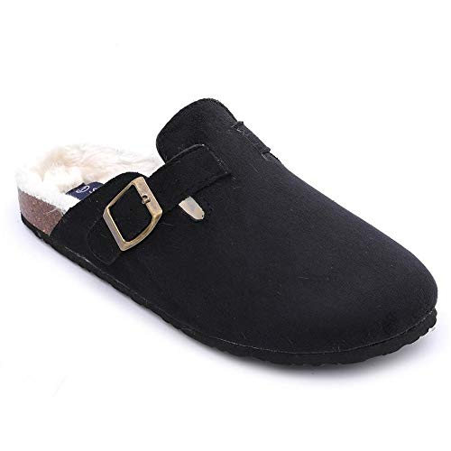 Seranoma Microsuede Cork Clogs for Women - Plush Fur Lined Clog Slippers with EVA Foam Footbed for Ultimate Foot Comfort… - Image 4