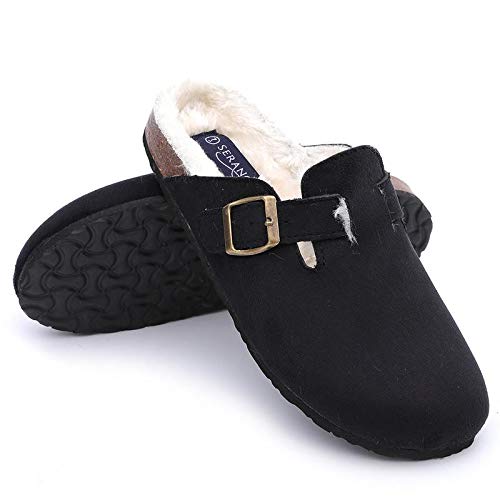 Seranoma Microsuede Cork Clogs for Women - Plush Fur Lined Clog Slippers with EVA Foam Footbed for Ultimate Foot Comfort…