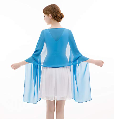 Shawls and Wraps Soft Chiffon Scarve Scarf For Evening Party Dresses Wedding Stole(Black) - Image 4