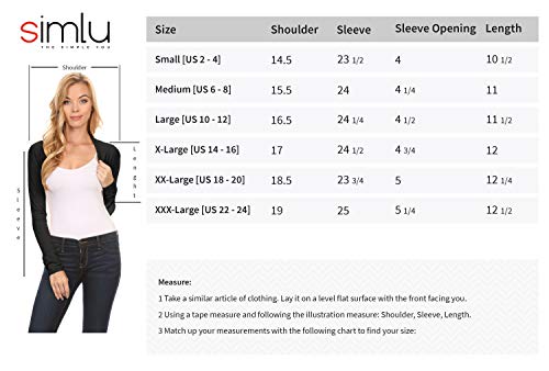 Simlu Long Sleeve Bolero Shrug for Women Casual Bolero for Everyday, Date Nights, Parties - Image 8