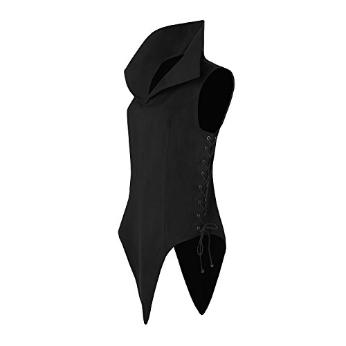 Skyvo Womens Fashion Women's Medieval Style Renaissance Vest Lace Up Tops