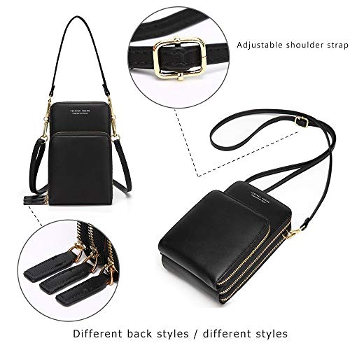 myfriday Small Crossbody Cell Phone Purse for Women, Mini Messenger Shoulder Handbag Wallet with Credit Card Slots - Image 6
