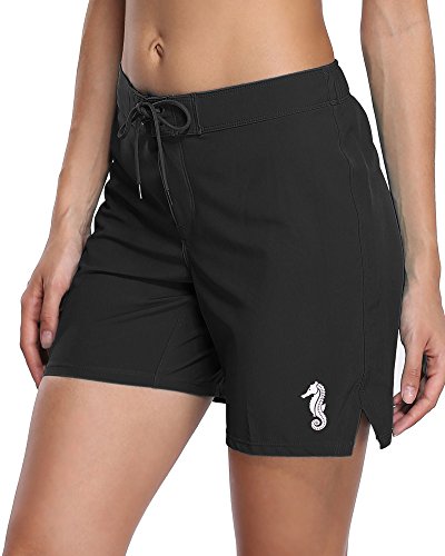 SOCIALA Women's Long Board Shorts with Pocket Quick Dry Swim Shorts Boardshorts - Image 3