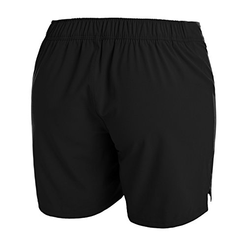 ALove Women Stretch Board Shorts Long Swim Shorts Trunks Boyleg Swim Bottom Medium Black - Image 6