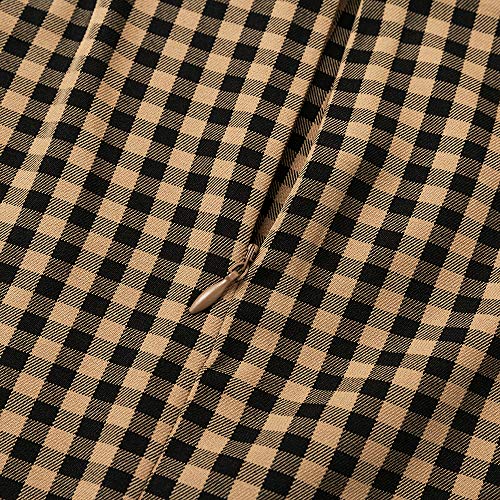 Sollinarry Women's 2 Piece Plaid Suits Set Double Breasted Blazer Jacket Mini Pencil Skirt - Image 7