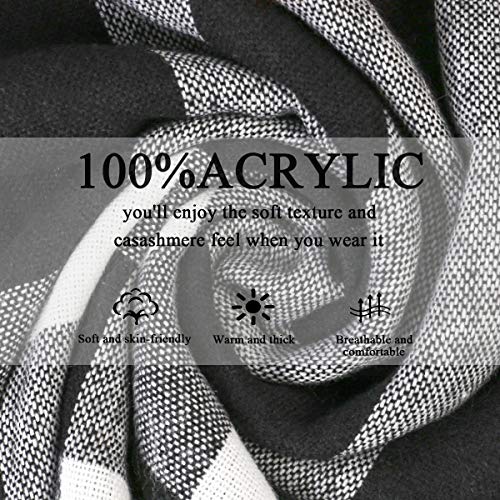 Stylish Oversized Women Plaid Blanket Warm Scarf for Fall Winter - Image 5