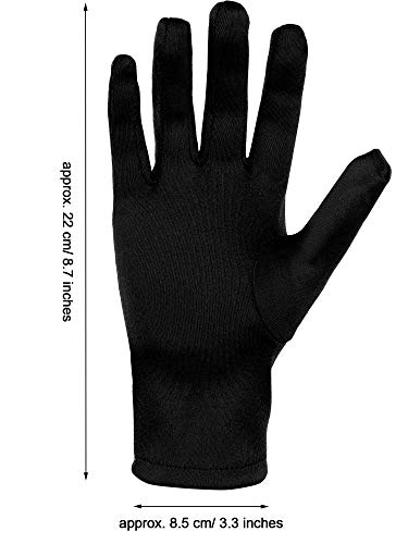 Sumind 3 Pairs Wrist Length Gloves Women Short Satin Gloves Opera Short Gloves for 1920s Wedding Party - Image 3