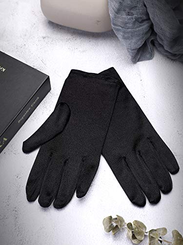 Sumind 3 Pairs Wrist Length Gloves Women Short Satin Gloves Opera Short Gloves for 1920s Wedding Party - Image 5