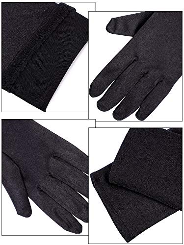 Sumind 3 Pairs Wrist Length Gloves Women Short Satin Gloves Opera Short Gloves for 1920s Wedding Party - Image 7