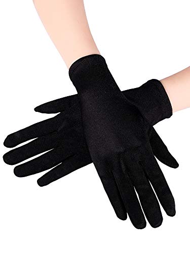 Sumind 3 Pairs Wrist Length Gloves Women Short Satin Gloves Opera Short Gloves for 1920s Wedding Party - Image 8