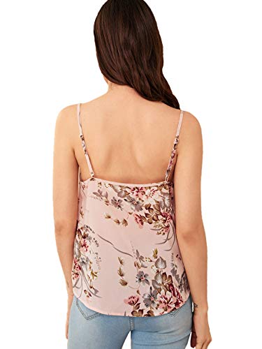 SweatyRocks Women's Casual Floral Print Ruffle Hem Racerback Cami Top - Image 3
