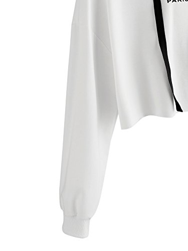 SweatyRocks Women's Letter Print Casual Long Sleeve Crop Top Sweatshirt Hoodies - Image 5