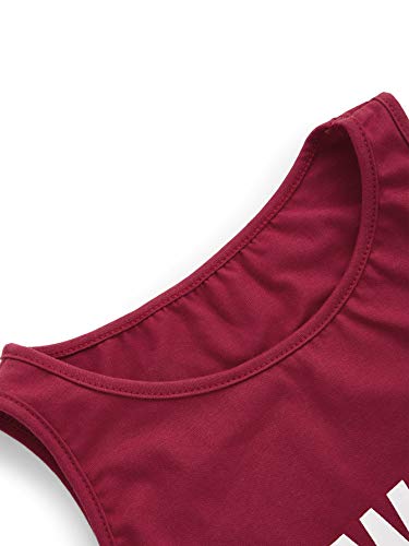 SweatyRocks Women's Summer Sleeveless Letter Print Casual Crop Tank Top Shirts - Image 4