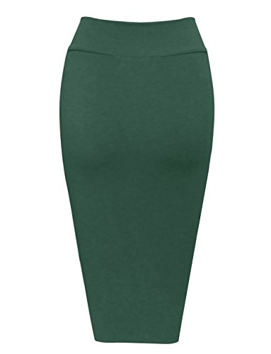 TAM WARE Womens Stylish Exposed Front Zip Stretchy Pencil Skirt - Image 6