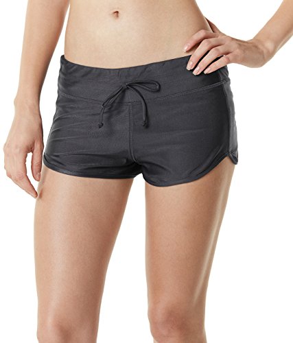 TSLA Women's Swim Shorts, Quick Dry Water Beach Board Short, Tankini Bathing Athletic Swimsuit Bottoms
