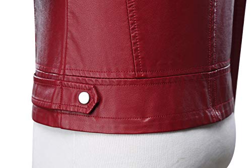 Tanming Women's Casual Moto Bomber Short PU Faux Leather Jacket Coat Outwear - Image 8