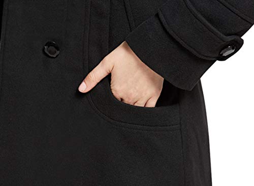 Tanming Women's Warm Double Breasted Wool Pea Coat Trench Coat Jacket with Hood - Image 8