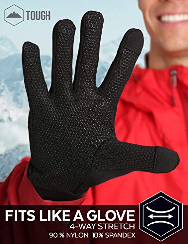 Tough Outdoors Touch Screen Running Gloves - Winter Glove Liners for Texting, Sports & Exercise - Lightweight Cold… - Image 4