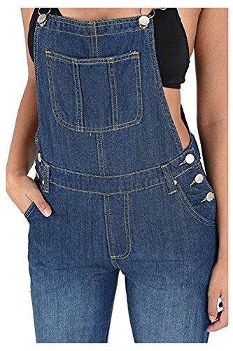 Twiin Sisters Women's Classic Basic Boyfriend Fit Casual Denim Bib Overalls - Image 5