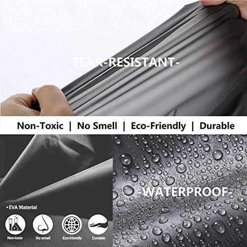 UNPAD Rain Poncho for Adults Men Women Waterproof Reusable Black Clear Raincoat - Image 4