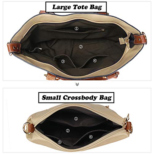 UTAKE Handbags for Women Top Handle Shoulder Bags PU Leather Tote Purse Meduim Size Khaki - Image 5