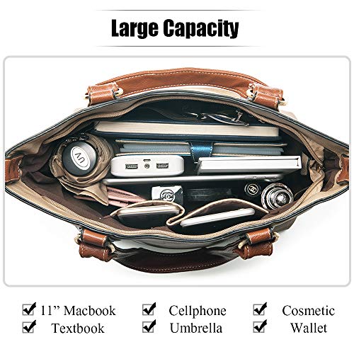 UTAKE Handbags for Women Top Handle Shoulder Bags PU Leather Tote Purse Meduim Size Khaki - Image 6