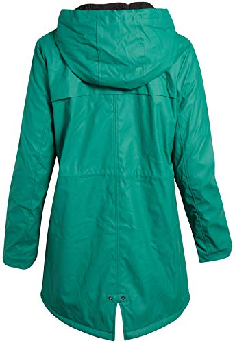 URBAN REPUBLIC Ladies Hooded Vinyl Rain Jacket with Fur Lining (plus size available) - Image 3
