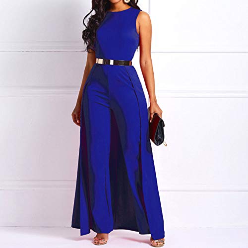 VERWIN Patchwork Overlay Embellished Plain Women's Jumpsuit High-Waist Woman Romper - Image 3