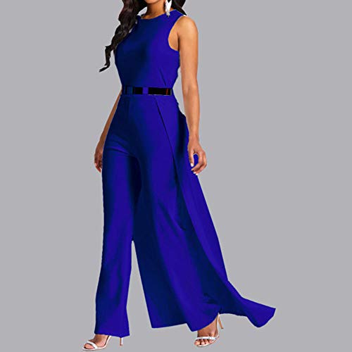 VERWIN Patchwork Overlay Embellished Plain Women's Jumpsuit High-Waist Woman Romper - Image 4