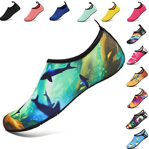 VIFUUR Water Sports Shoes Barefoot Quick-Dry Aqua Yoga Socks Slip-on for Men Women