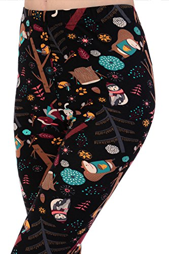 VIV Collection Women's High Waist Plaid & Seasonal Print Fashion Leggings Brushed Soft - Image 6