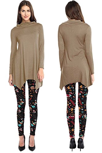 VIV Collection Women's High Waist Plaid & Seasonal Print Fashion Leggings Brushed Soft - Image 7