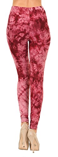 VIV Collection Regular Size Tie-Dye Printed Leggings (Heart Broken) - Image 4