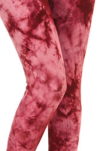 VIV Collection Regular Size Tie-Dye Printed Leggings (Heart Broken) - Image 5