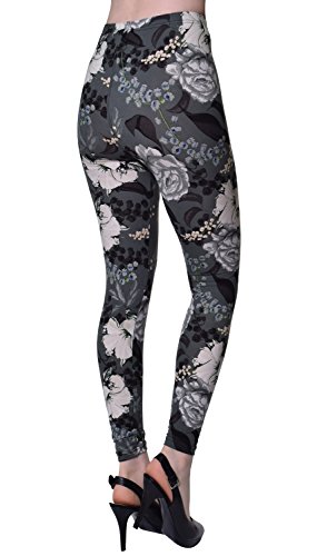VIV Collection Women's Brushed Buttery Soft High Waist Print Fashion Leggings | Capri & Full Length List 2 - Image 3