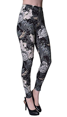VIV Collection Women's Brushed Buttery Soft High Waist Print Fashion Leggings | Capri & Full Length List 2