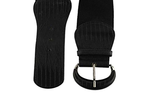 VOCHIC PU Leather Elastic Wide Belt for Women Ladies Dress Stretch Thick Waist Belts - Image 6